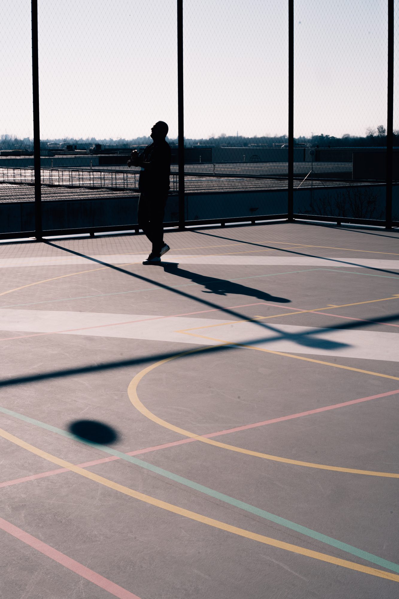 Campo da basket in copertura
